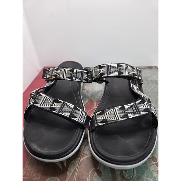 TEVA Women's Hurricane XLT2 Sandals 1013045 US Sz-7.5 Black White Aztec - Picture 3 of 8